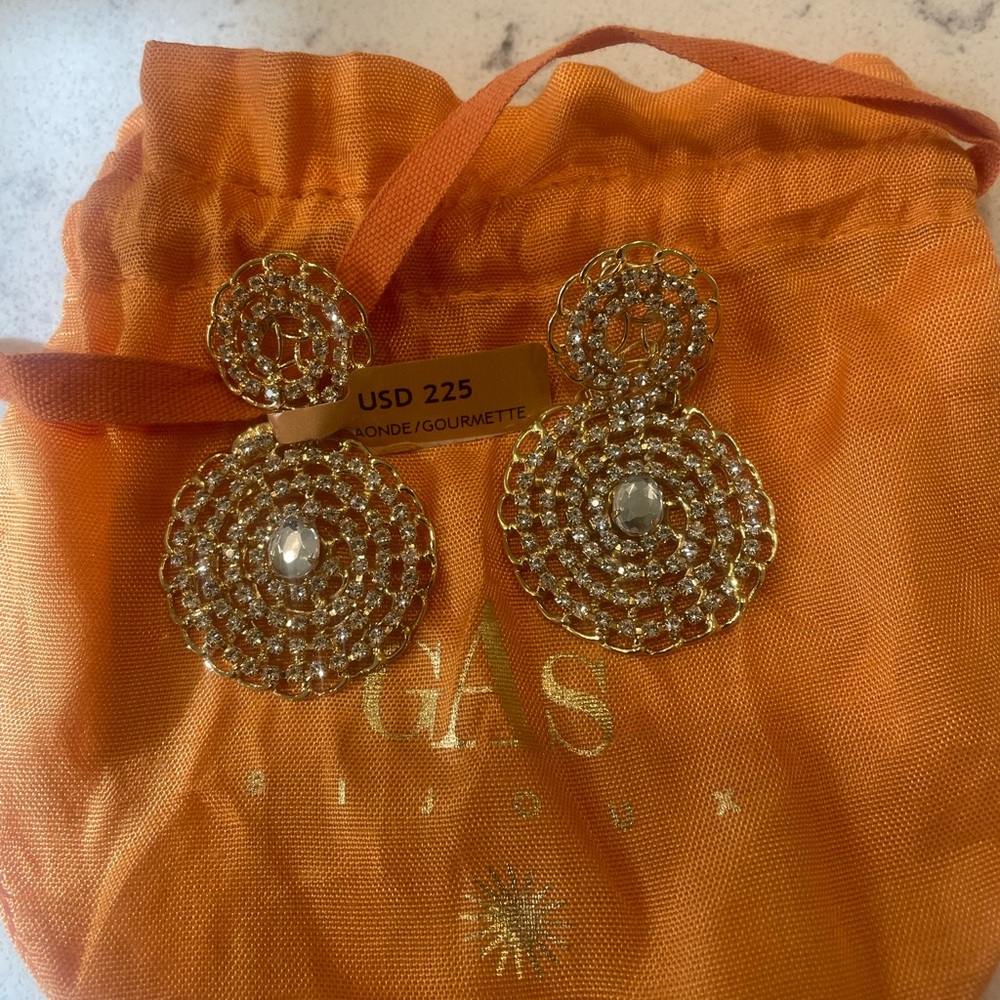 Elegant Gold Earrings by Gas Bijoux